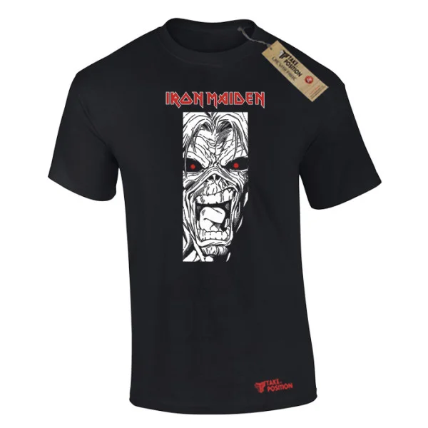 Φωτογραφία προϊόντος: Ανδρικό μπλουζάκι t-shirt βαμβακερό Takeposition Iron maiden σε Μαύρο, 320-7552b-02
