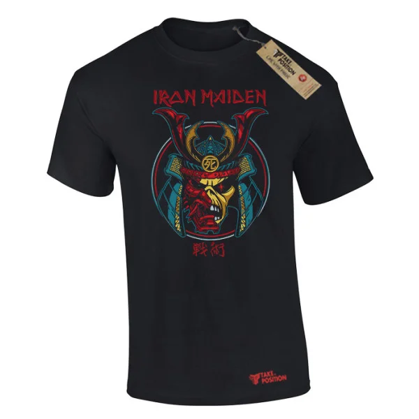 Φωτογραφία προϊόντος: Ανδρικό μπλουζάκι t-shirt βαμβακερό Takeposition Iron Maiden σε Μαύρο, 320-7536b-02