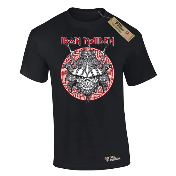 Φωτογραφία προϊόντος: Ανδρικό μπλουζάκι t-shirt βαμβακερό Takeposition Ιron maiden σε Μαύρο, 320-7538b-02