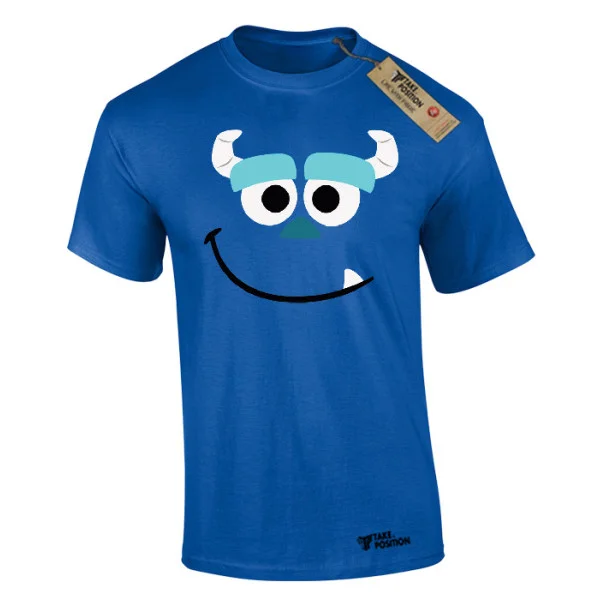 Φωτογραφία προϊόντος: Ανδρικό μπλουζάκι t-shirt βαμβακερό Takeposition Sulley monster face, Μπλε royal, 320-1392-10