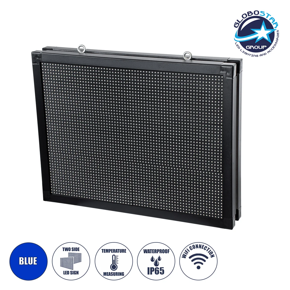 Φωτογραφία προϊόντος: GloboStar® DISPLAY 90806 LED Scrolling Display 64x48cm - Κυλιόμενη Ψηφιακή Πινακίδα / Επιγραφή Διπλής Όψης P10 LED SMD AC 220-240V - Λειτουργία μέσω Wi-Fi με Εφαρμογή APP - Αισθήτη