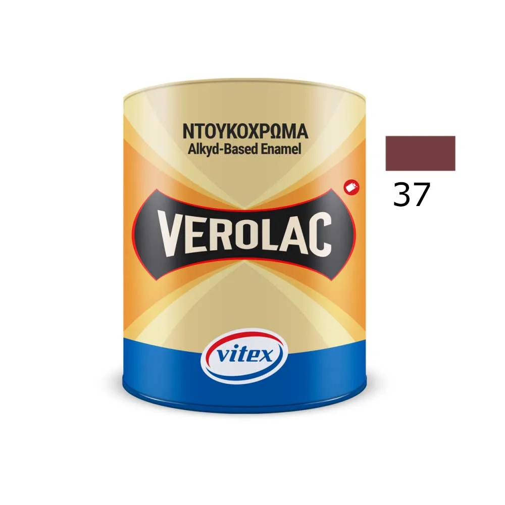 Φωτογραφία προϊόντος: Vitex VEROLAC No 37 Βερνικόχρωμα Διαλύτου για Μεταλλικές και Ξύλινες Επιφάνειες ,Βυσσινί 0.375 lt