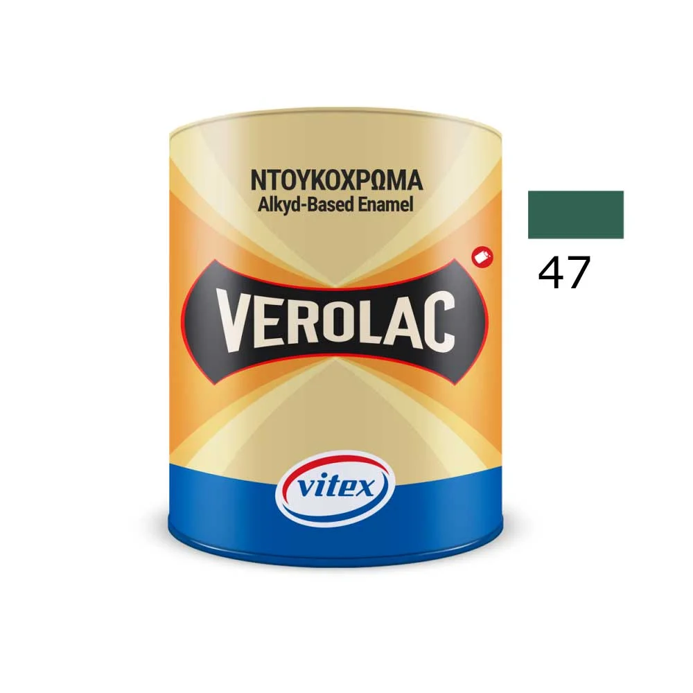 Φωτογραφία προϊόντος: Vitex VEROLAC No 47 Βερνικόχρωμα Διαλύτου για Μεταλλικές και Ξύλινες Επιφάνειες Πράσινο 0.375 lt