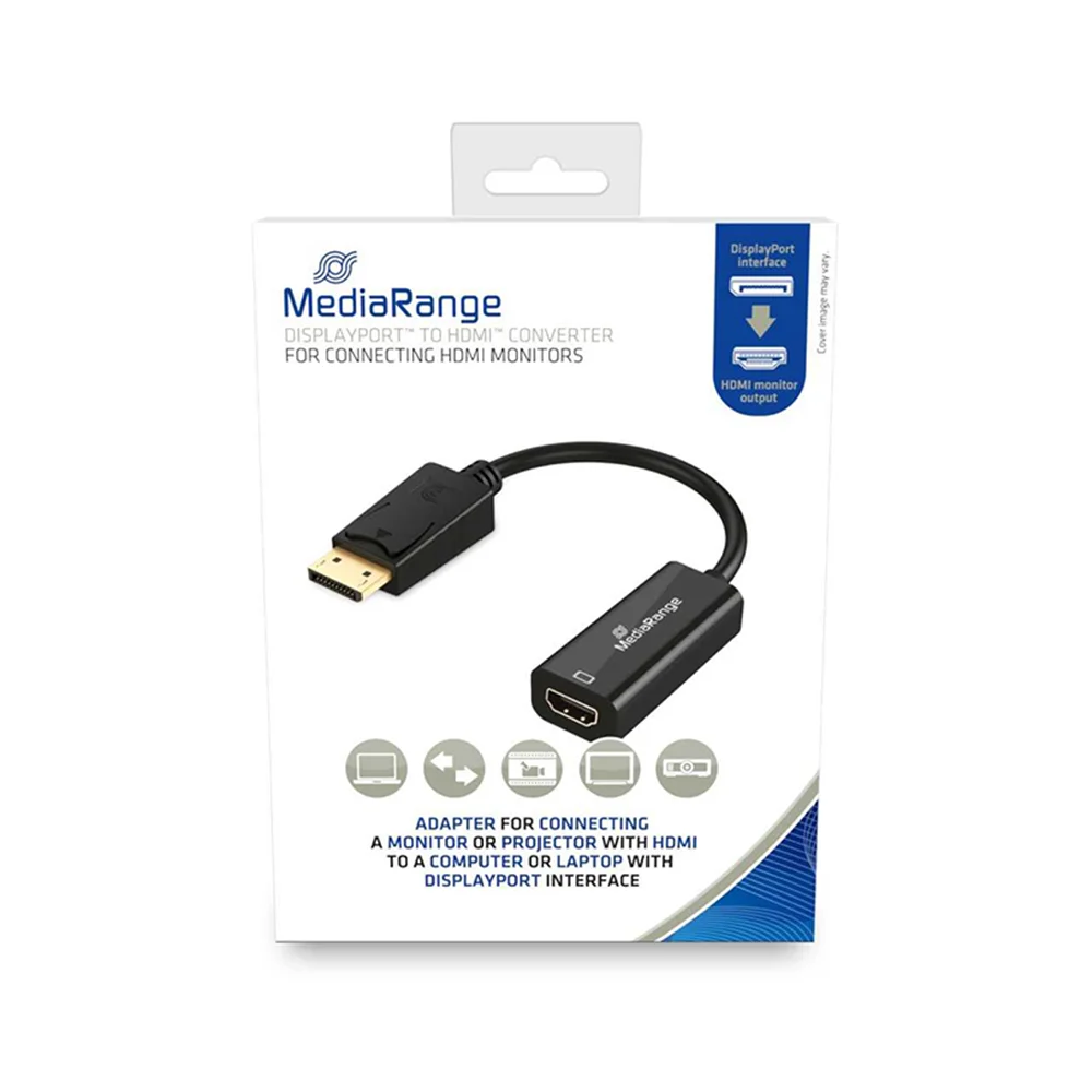 Φωτογραφία προϊόντος: MediaRange Καλώδιο Converter DisplayPort to HDMI Gold-Plated (MRCS175)
