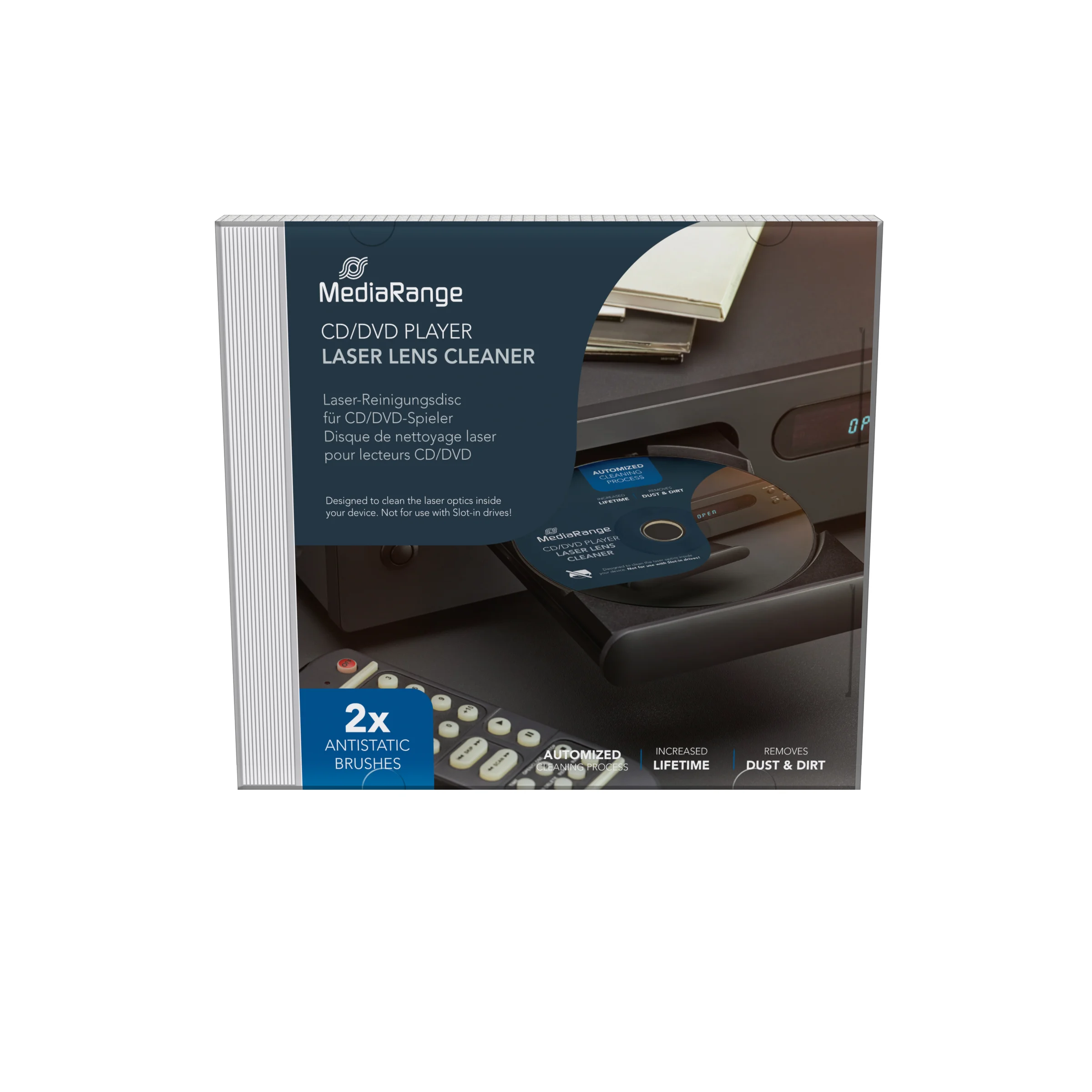 Φωτογραφία προϊόντος: MediaRange CD/DVD/BD Laser Lens Cleaner With antistatic brush (MR725)