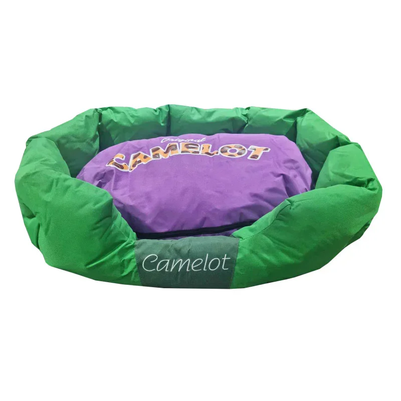 Φωτογραφία προϊόντος: Pet Camelot Κρεβατάκι Camelot Collection Πράσινο με Μωβ Μαξιλάρι με Αφαιρούμενο Εσωτερικό