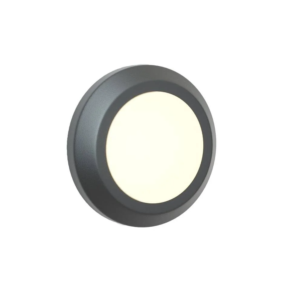 Φωτογραφία προϊόντος: it-Lighting Jocassee LED 3.5W 3CCT Outdoor Wall Lamp Anthracite D:15cmx2.7cm (80201440)