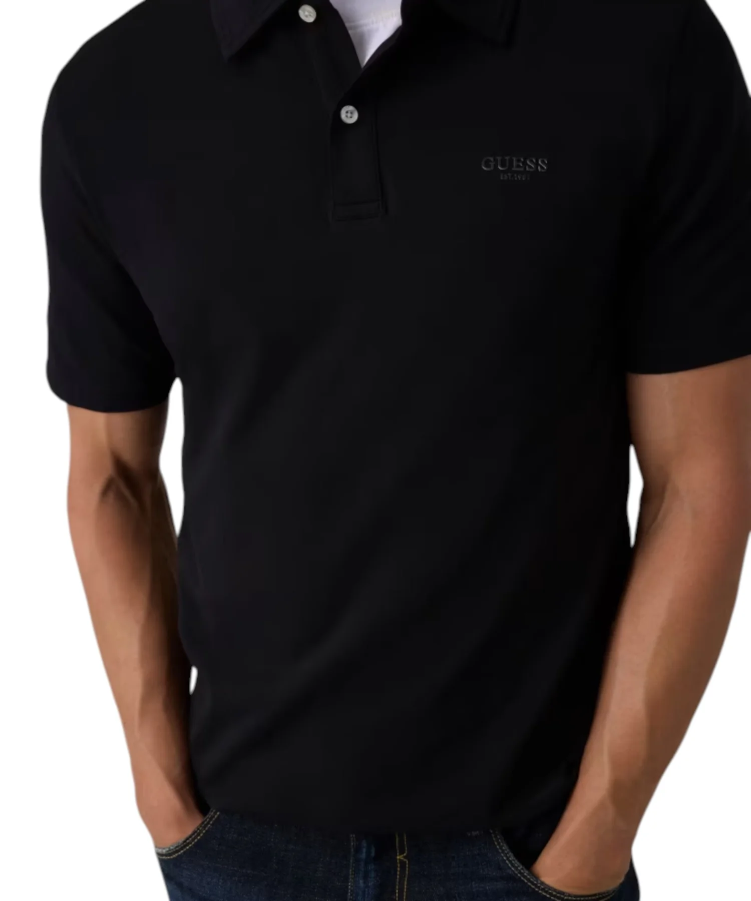 Φωτογραφία προϊόντος: Guess - Ανδρικό Polo T-shirt M6YP07K4104-JBLK Μαύρο