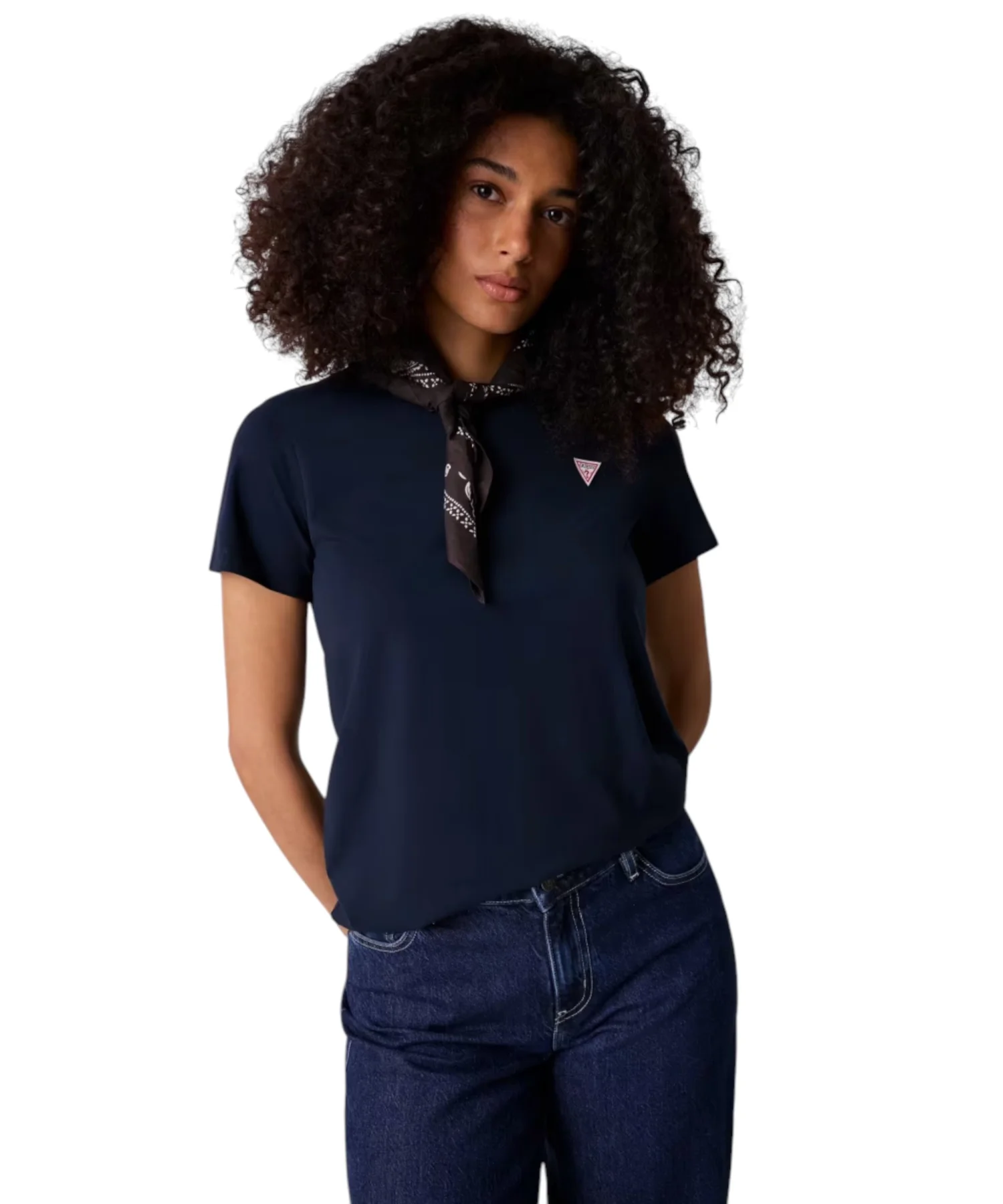 Φωτογραφία προϊόντος: Guess - Γυναικείο T-Shirt Regular Fit W4YI10J1314-A71W Μπλε Σκούρο