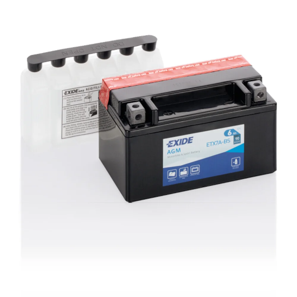 Φωτογραφία προϊόντος: Exide Technologies Μπαταρία μοτοσυκλέτας EXIDE ETX7A-BS 12V 6Ah