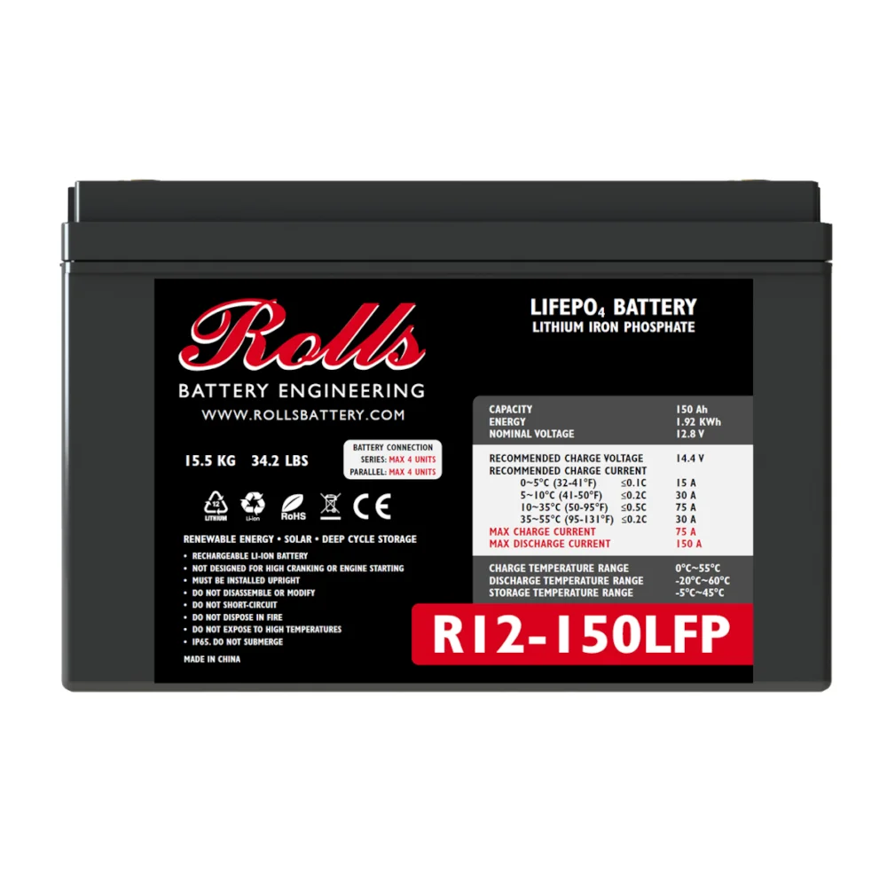 Φωτογραφία προϊόντος: Μπαταρία λιθίου Rolls R12 150LFP 12V 150Ah