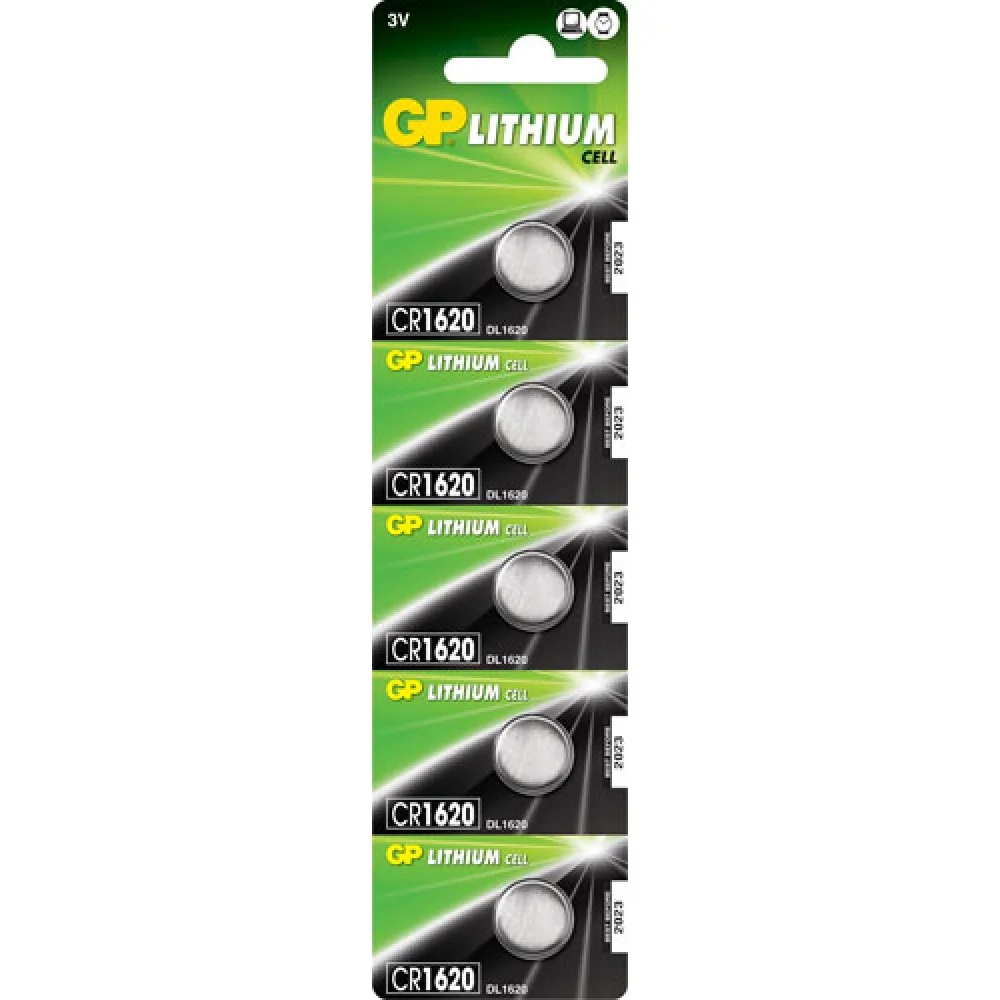 Φωτογραφία προϊόντος: GP batteries GP CR1620 μπαταρία λιθίου 3V 78mAh (5 τεμάχια)