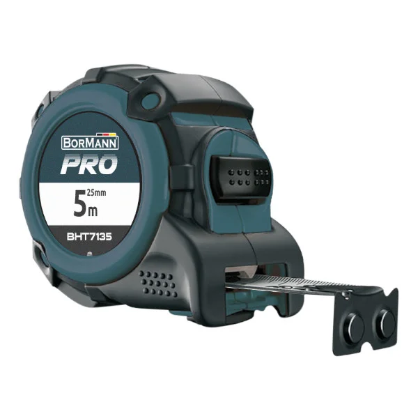 Φωτογραφία προϊόντος: BORMANN Pro BHT7135 Μέτρο 5m x 25mm Αυτόματου Κλειδώματος με Μαγνητικό Γάτζο