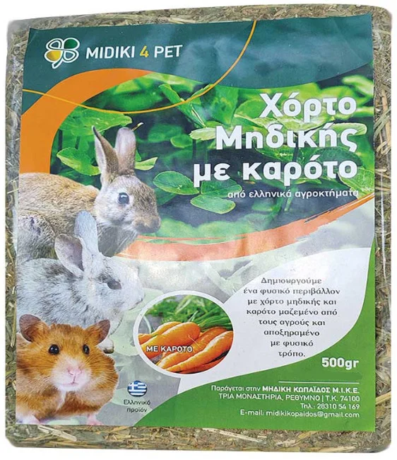 Φωτογραφία προϊόντος: Midiki 4 Pet τριφύλλι για τρωκτικά με καρότο 500gr Midiki 4 Pet (2072540)