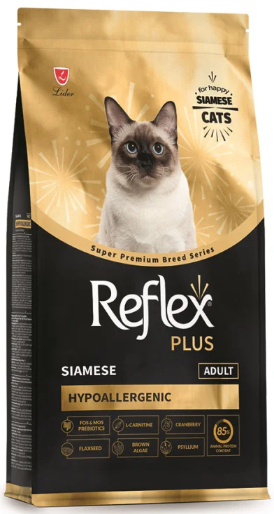 Φωτογραφία προϊόντος: Lider Reflex plus υποαλλεργική ξηρά τροφή για ενήλικες γάτες σιαμαίων φυλών 1,5Kg LIDER (2071574)