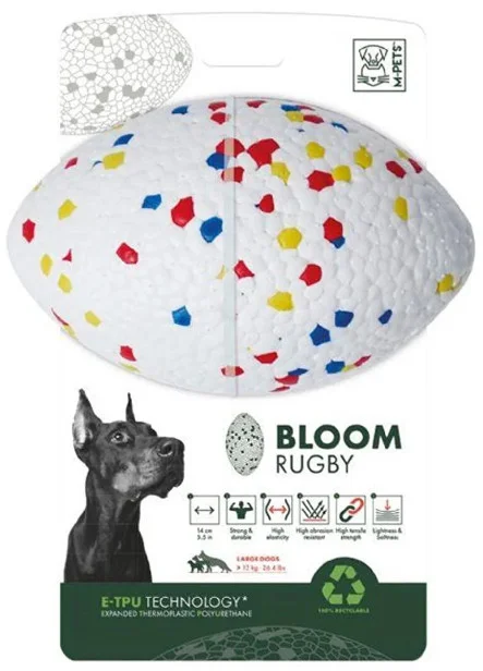 Φωτογραφία προϊόντος: M-pets BLOOM μπάλα Rugby κόκκινη-λευκή 14 x 9 x 7 cm M-pets (2061018)