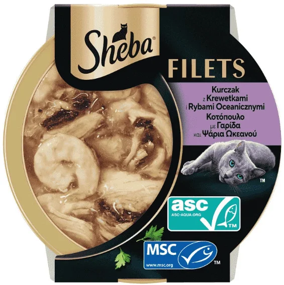 Φωτογραφία προϊόντος: Sheba Filets Κοτόπουλο , γαρλιδες & ψάρια ωκεανού 60g Sheba (2074841)