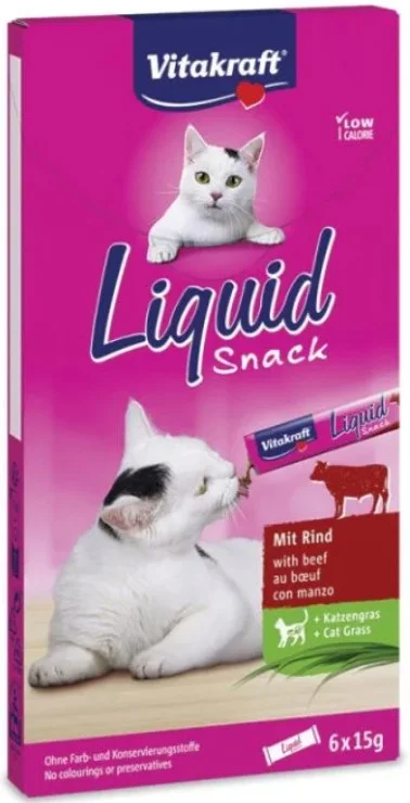 Φωτογραφία προϊόντος: Vitakraft Liquid Snack - Υγρό σνακ με Βοδινό - Ινουλίνη, (6x15gr) 90gr Vitakraft (2074466)
