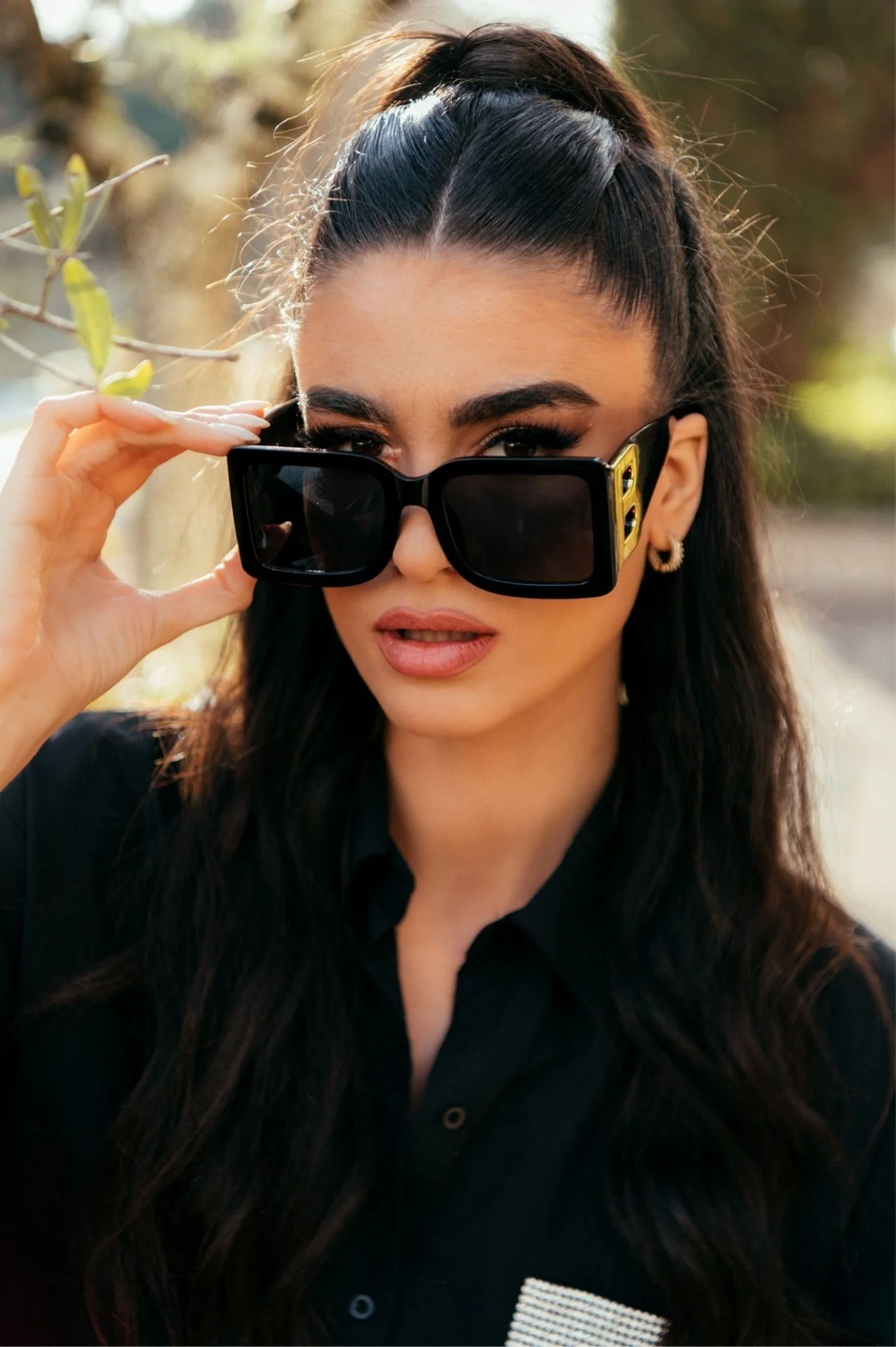 Φωτογραφία προϊόντος: Antithesis Clothing Γυαλιά Ηλίου Friya Με Μεγάλο Τετράγωνο Σκελετό - Μαύρο