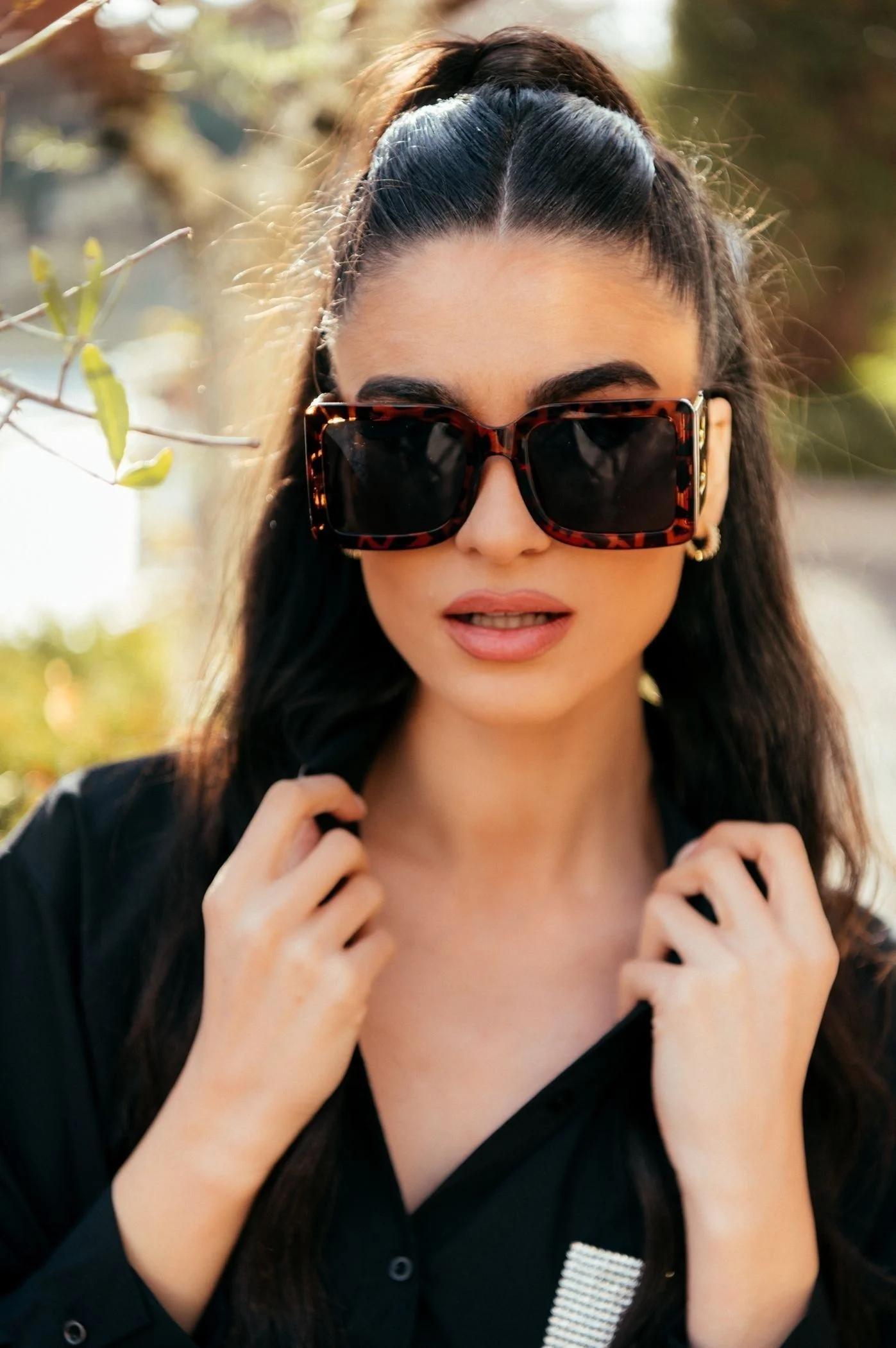Φωτογραφία προϊόντος: Antithesis Clothing Γυαλιά Ηλίου Friya Με Μεγάλο Τετράγωνο Σκελετό - Animal Print