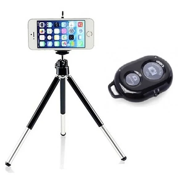 Φωτογραφία προϊόντος: OEM Bluetooth Selfies Remote Shutter και Βάση Τρίποδο για Φωτογραφίες Selfie AB800