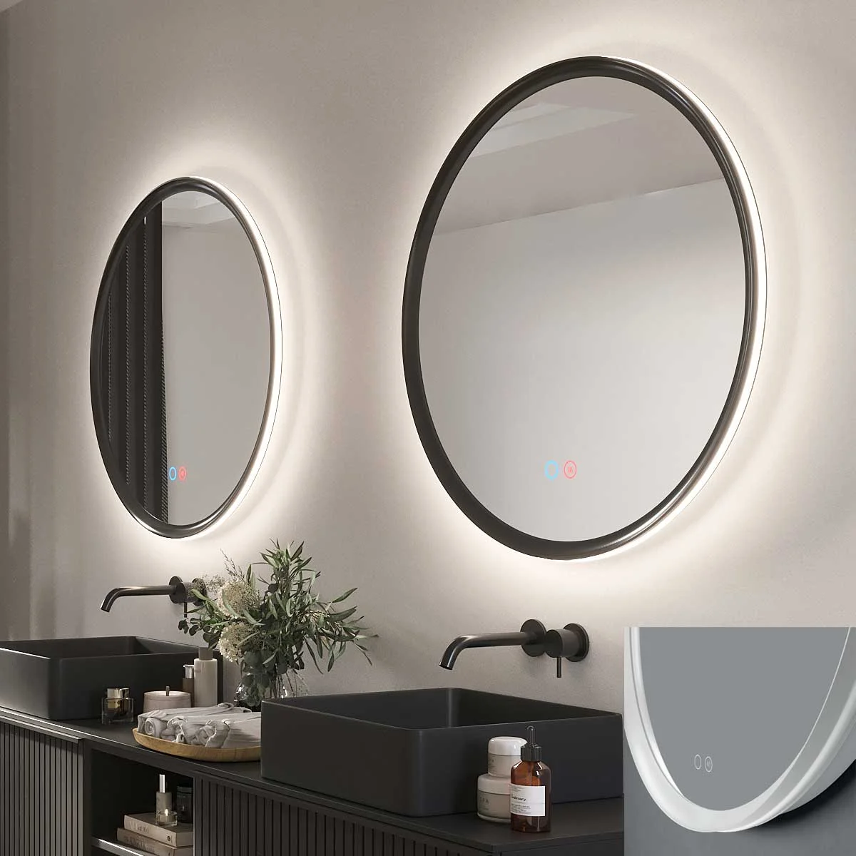Φωτογραφία προϊόντος: Καθρέπτης led Imex Torino TORI037/80BL Ø80 χρώμα λευκό ματ αντιθαμβωτικός