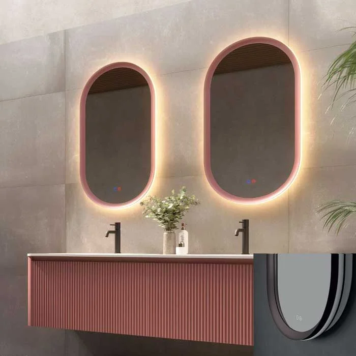 Φωτογραφία προϊόντος: Καθρέπτης led Imex Milano MILA036/90GCB 50x90Υ χρώμα γκρι ματ αντιθαμβωτικός