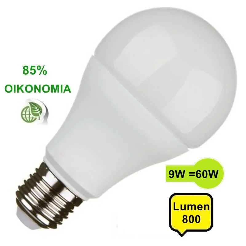 Φωτογραφία προϊόντος: RED POINT Λάμπα LED E27 9 Watt 800lm Θερμό Φώς
