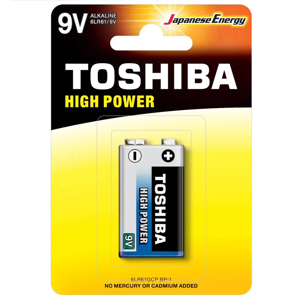 Φωτογραφία προϊόντος: TOSHIBA HIGH POWER ΑΛΚΑΛΙΚΗ ΜΠΑΤΑΡΙΑ 9V 1TEMAXIΟ 6LR61GCP BP-1