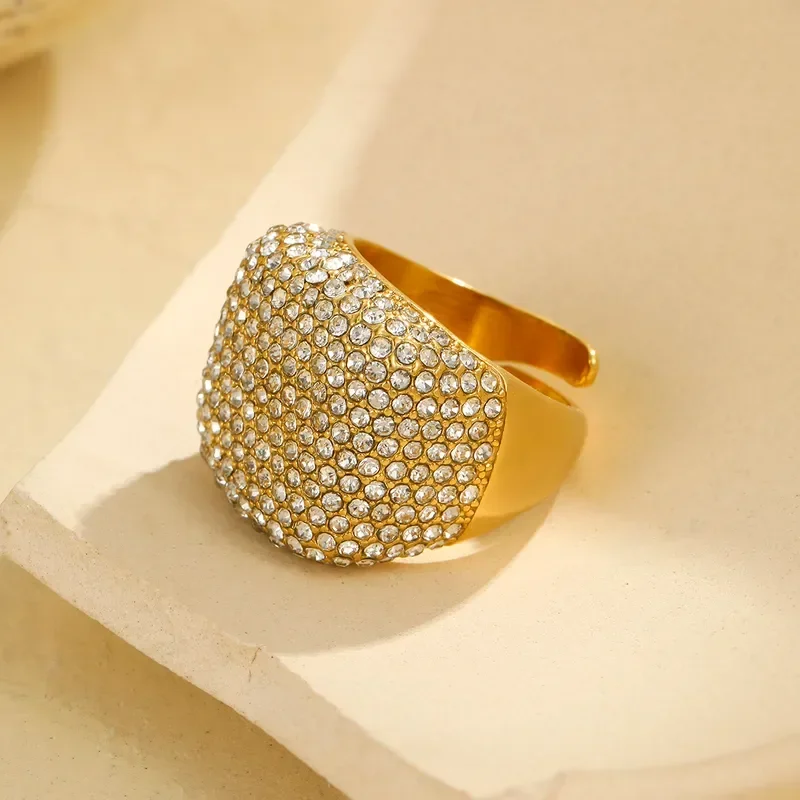 Φωτογραφία προϊόντος: Peach Jewelry Δαχτυλίδι Στυλ Κομψό Ενισχυμένο Χρυσό Από Ανοξείδωτο Ατσάλι 304 ρυθμιζόμενο