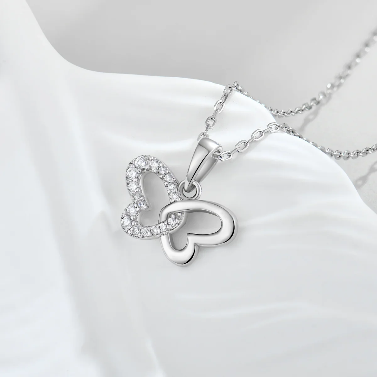 Φωτογραφία προϊόντος: Peach Jewelry Μενταγιόν Laura Ασήμι 925 Ρόδιο Πεταλούδα Με Ζιρκόνια