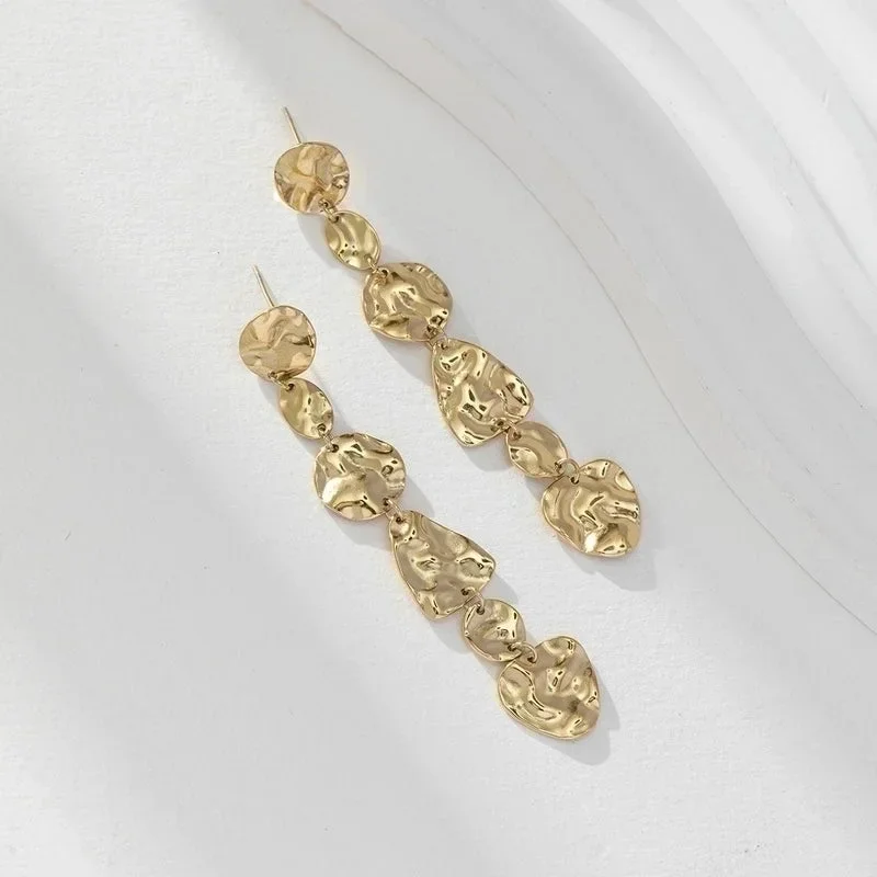 Φωτογραφία προϊόντος: Peach Jewelry Σκουλαρίκια Κρεμαστά Στυλ Μοντέρνο από 316 Ανοξείδωτο Ατσάλι Τιτανίου Επιχρυσωμένα 18K