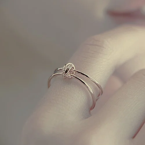 Φωτογραφία προϊόντος: Peach Jewelry Δαχτυλίδι Ασήμι 925 Διπλό Κόμπος