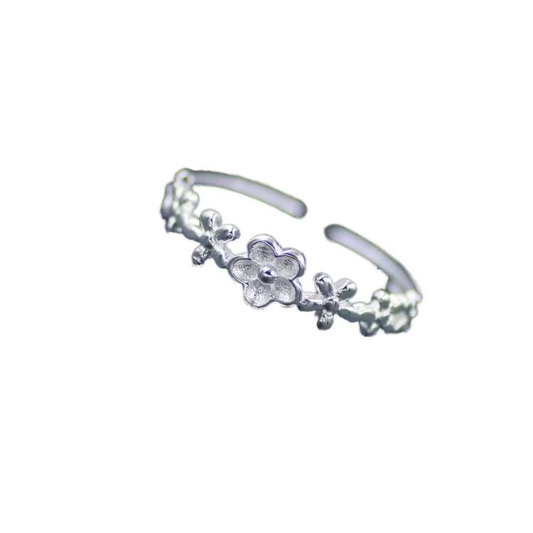 Φωτογραφία προϊόντος: Peach Jewelry Δαχτυλίδι Ασήμι 925 Λουλουδάκι Ματ Φινίρισμα