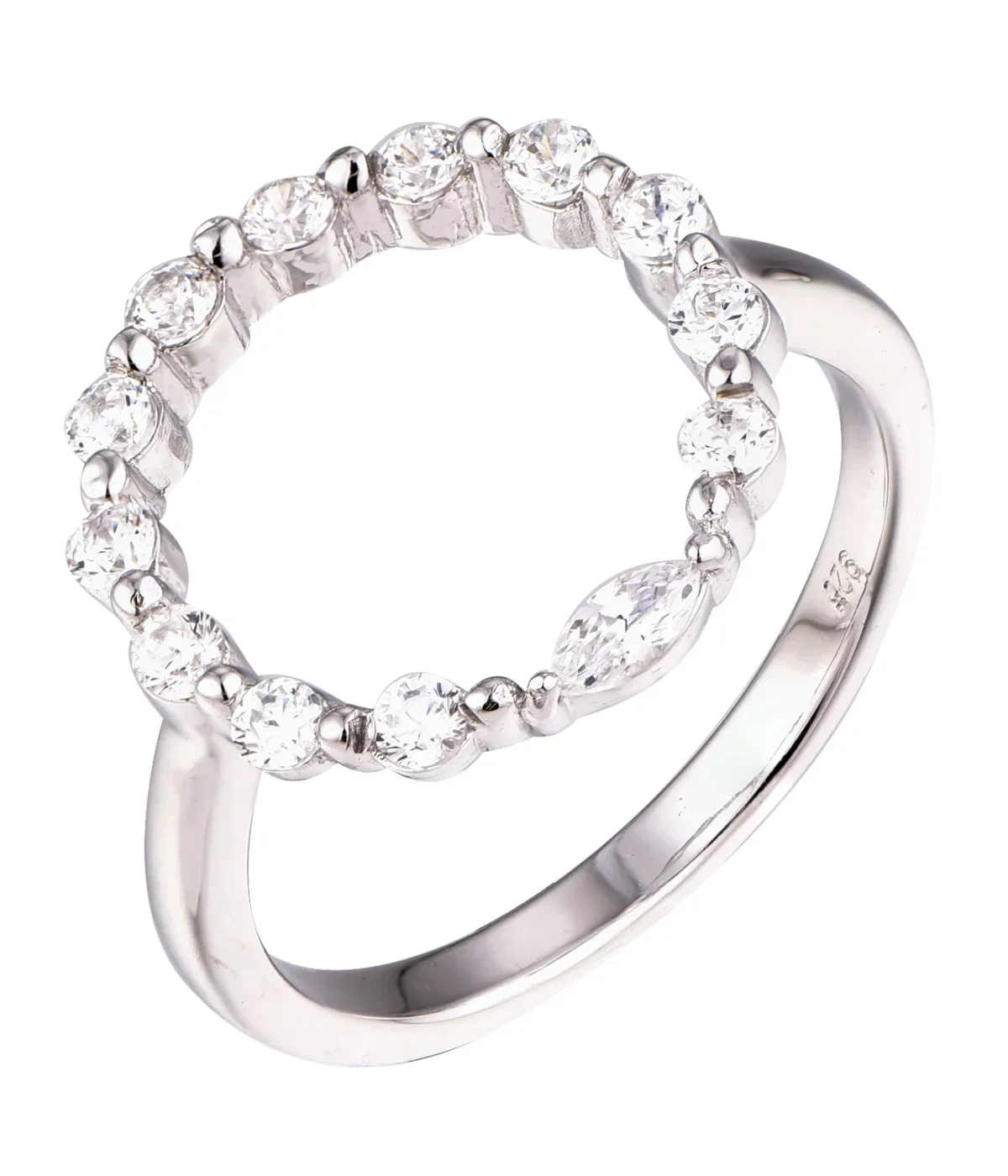 Φωτογραφία προϊόντος: Peach Jewelry Δαχτυλίδι Laura Ασήμι 925 Ρόδιο Κυκλικό Με Ζιρκόνια