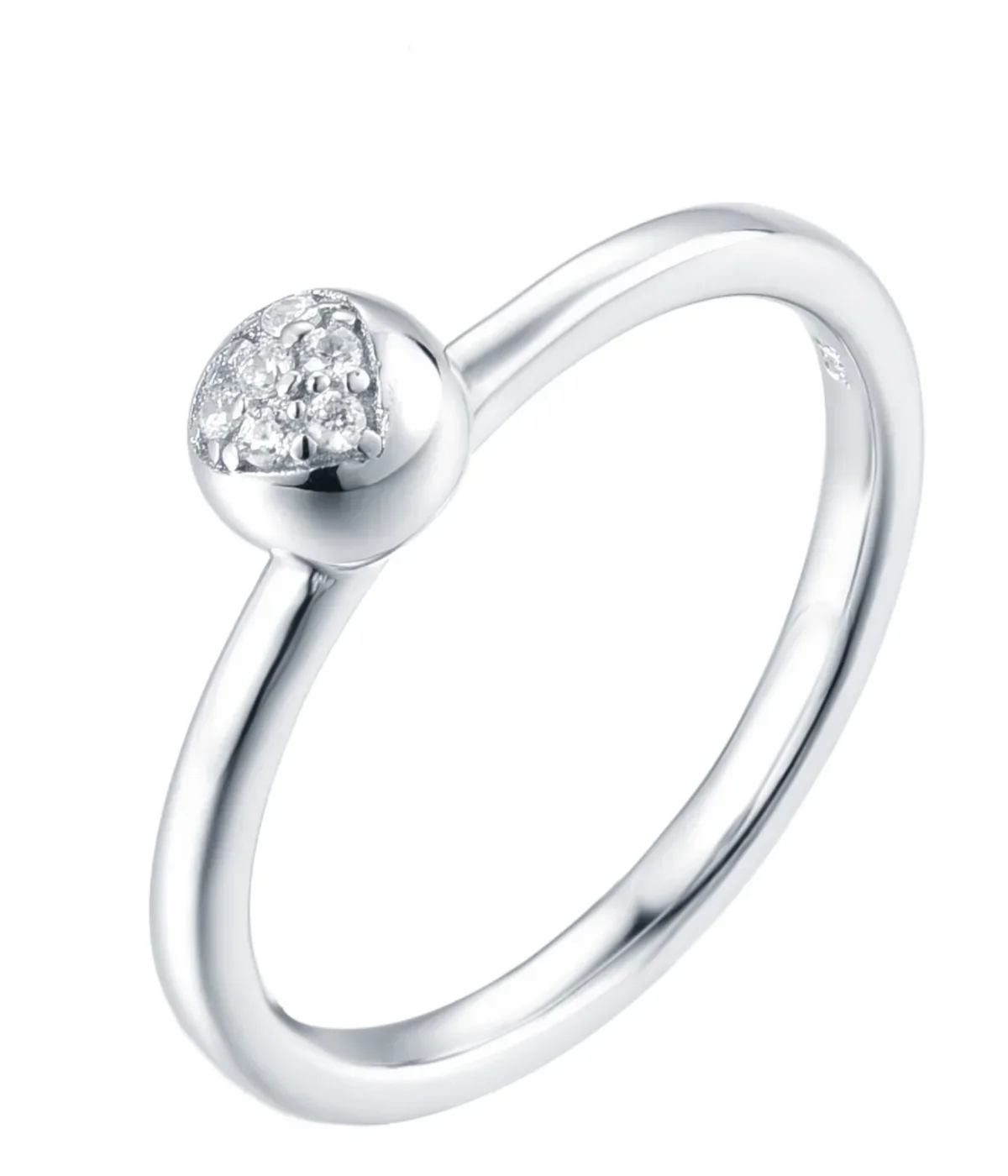 Φωτογραφία προϊόντος: Peach Jewelry Δαχτυλίδι Laura Ασήμι 925 Ρόδιο Καρδιά Με Ζιρκόνια