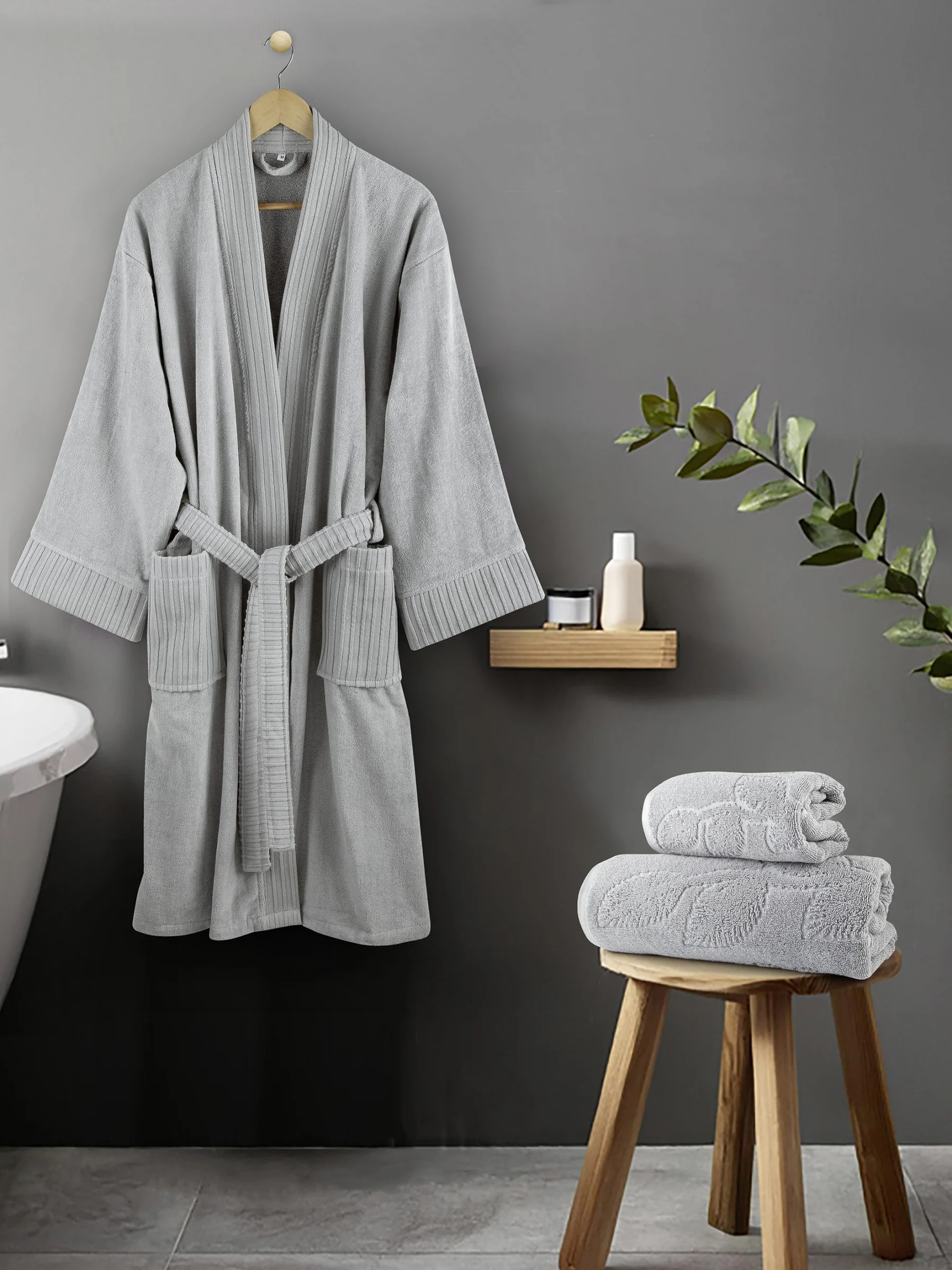 Φωτογραφία προϊόντος: Nima Μπουρνούζι Kimono Velvet Gray