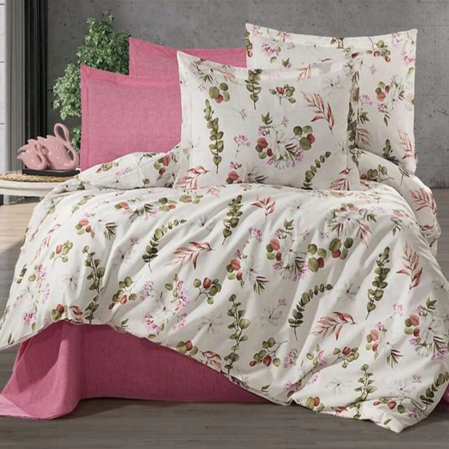 Φωτογραφία προϊόντος: MayHome Σετ Κουβερλί Polycotton King Size (Π: 260cm x Μ: 240cm) – 2520876499 Floral