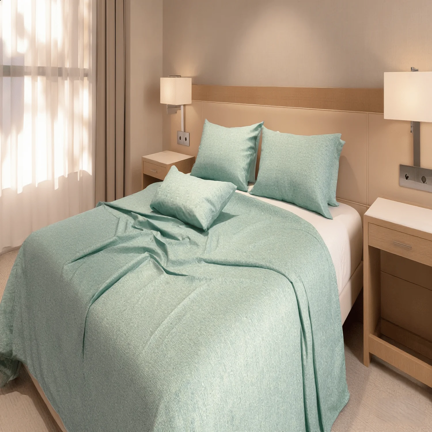 Φωτογραφία προϊόντος: MayHome Σετ Πάπλωμα Polycotton King Size (Π: 260cm x Μ: 240cm) – 2224244327 Μονόχρωμο Πετρόλ