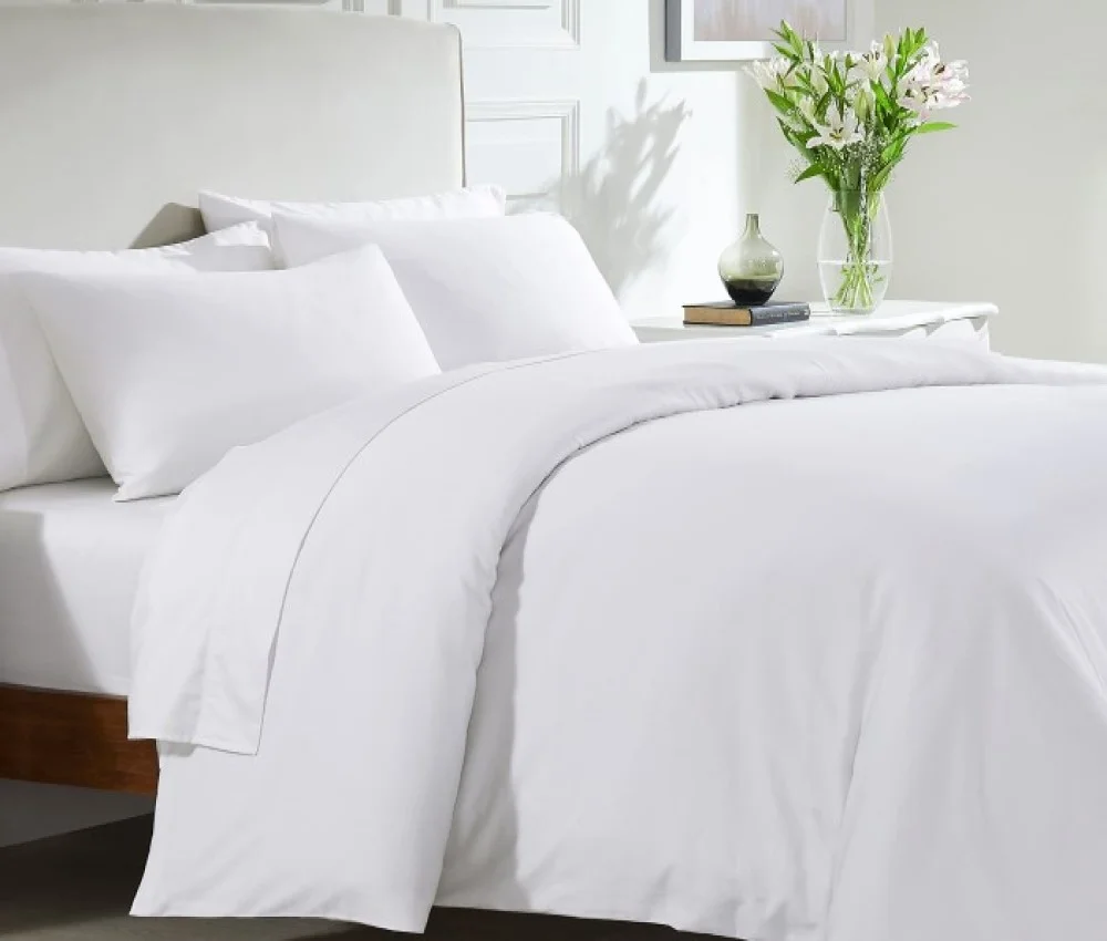Φωτογραφία προϊόντος: MayHome Σετ Μαξιλαροθήκες Polycotton με Φάσα (Π: 50cm x Μ: 70cm) – 2224224301 Μονόχρωμο Λευκό
