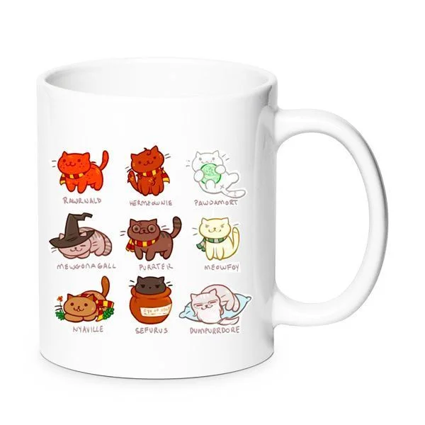 Φωτογραφία προϊόντος: Harry Potter mug Χάρι Πότερ κούπα no11 κεραμική 330ml Γάτες Cats