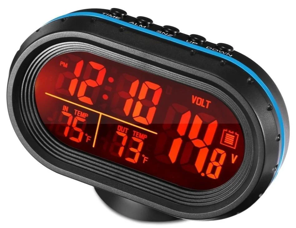 Φωτογραφία προϊόντος: OEM VST-7009V Ψηφιακό Βολτόμετρο / Θερμόμετρο / Ρολόι Αυτοκινήτου 9.2x6.5x2.5cm Μαύρο/Κόκκινο