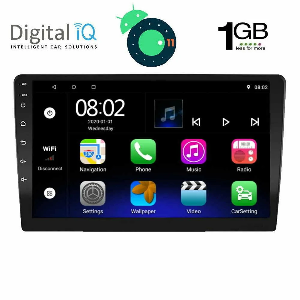 Φωτογραφία προϊόντος: OEM Digital IQ Ηχοσύστημα Αυτοκινήτου Universal 2DIN (Bluetooth/USB/WiFi/GPS) με Οθόνη Αφής 9"