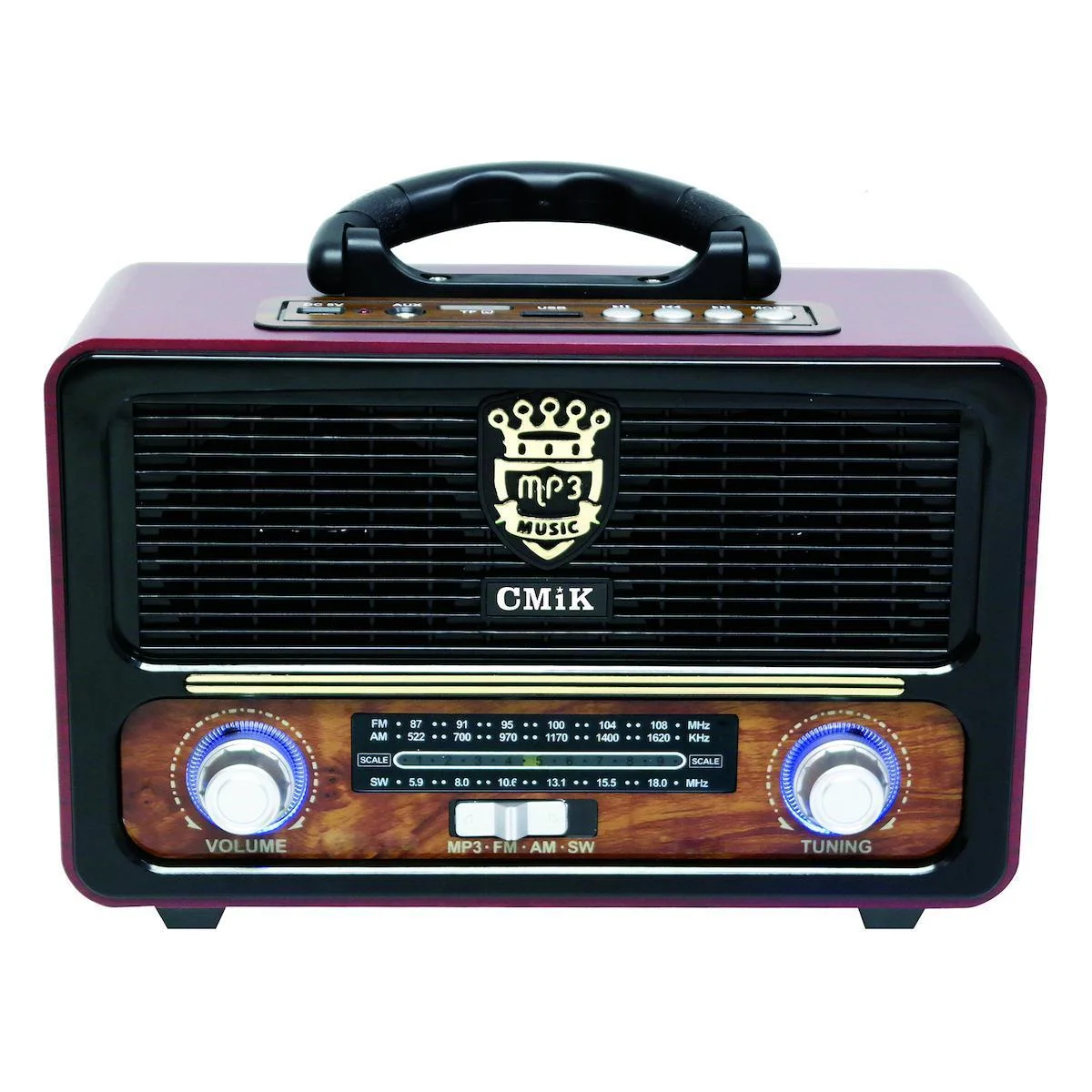 Φωτογραφία προϊόντος: OEM CMIK MK111 BT Retro Επιτραπέζιο Ραδιόφωνο Επαναφορτιζόμενο με USB Μαύρο