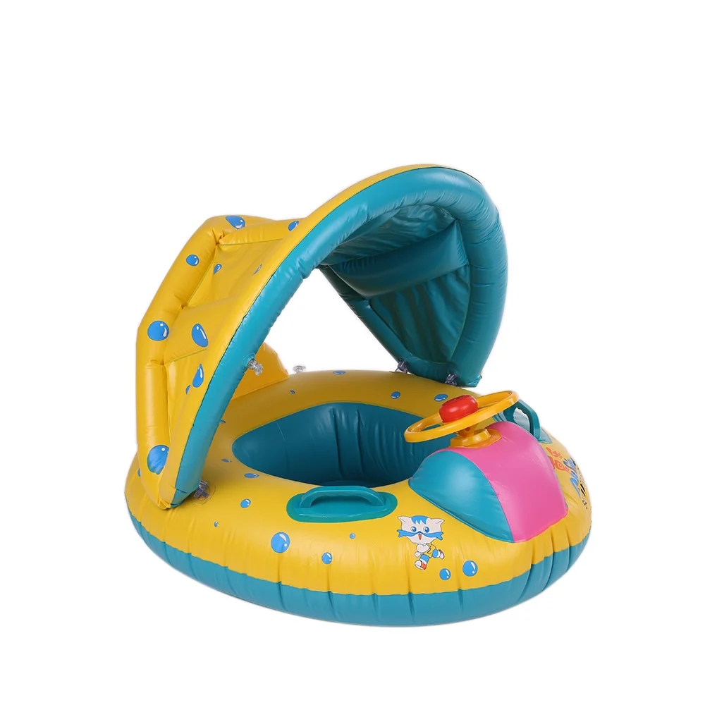 Φωτογραφία προϊόντος: OEM Βρεφικό Σωσίβιο Swimtrainer με Σκίαστρο για 6 Μηνών έως 3 Ετών Μπλε