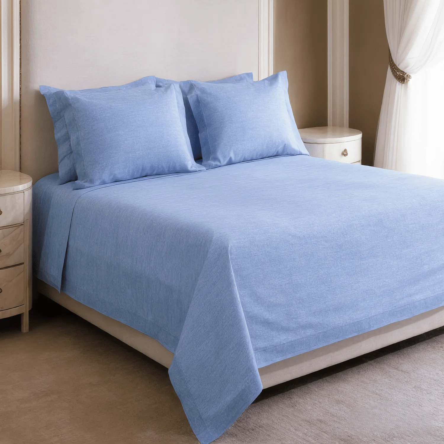 Φωτογραφία προϊόντος: MayHome Σετ Παπλωματοθήκη Polycotton Μονή (Π: 160cm x Μ: 240cm) – 2024924341 Μονόχρωμη Σιέλ