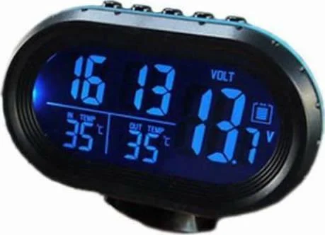 Φωτογραφία προϊόντος: OEM VST-7009V Ψηφιακό Βολτόμετρο / Θερμόμετρο / Ρολόι Αυτοκινήτου 9.2x6.5x2.5cm Μαύρο/Μπλε