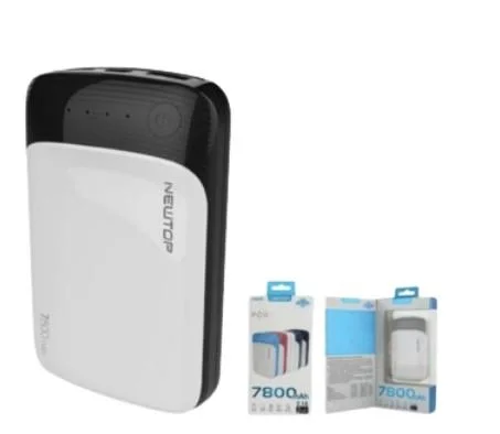 Φωτογραφία προϊόντος: NEWTOP Powerbank PB19 7800mAh ΛΕΥΚΟ-ΜΑΥΡΟ