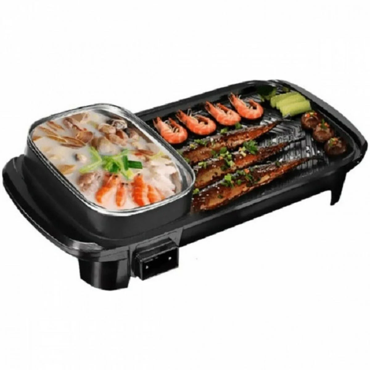 Φωτογραφία προϊόντος: OEM Teppanyaki Πλάκα Ψησίματος με Ρυθμιζόμενο Θερμοστάτη 1360W 53x28εκ.