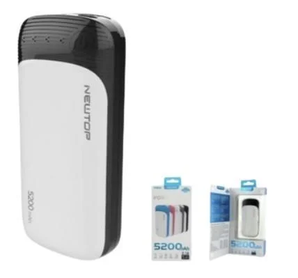 Φωτογραφία προϊόντος: NEWTOP Powerbank PB18 5200mAh ΛΕΥΚΟ-ΜΑΥΡΟ